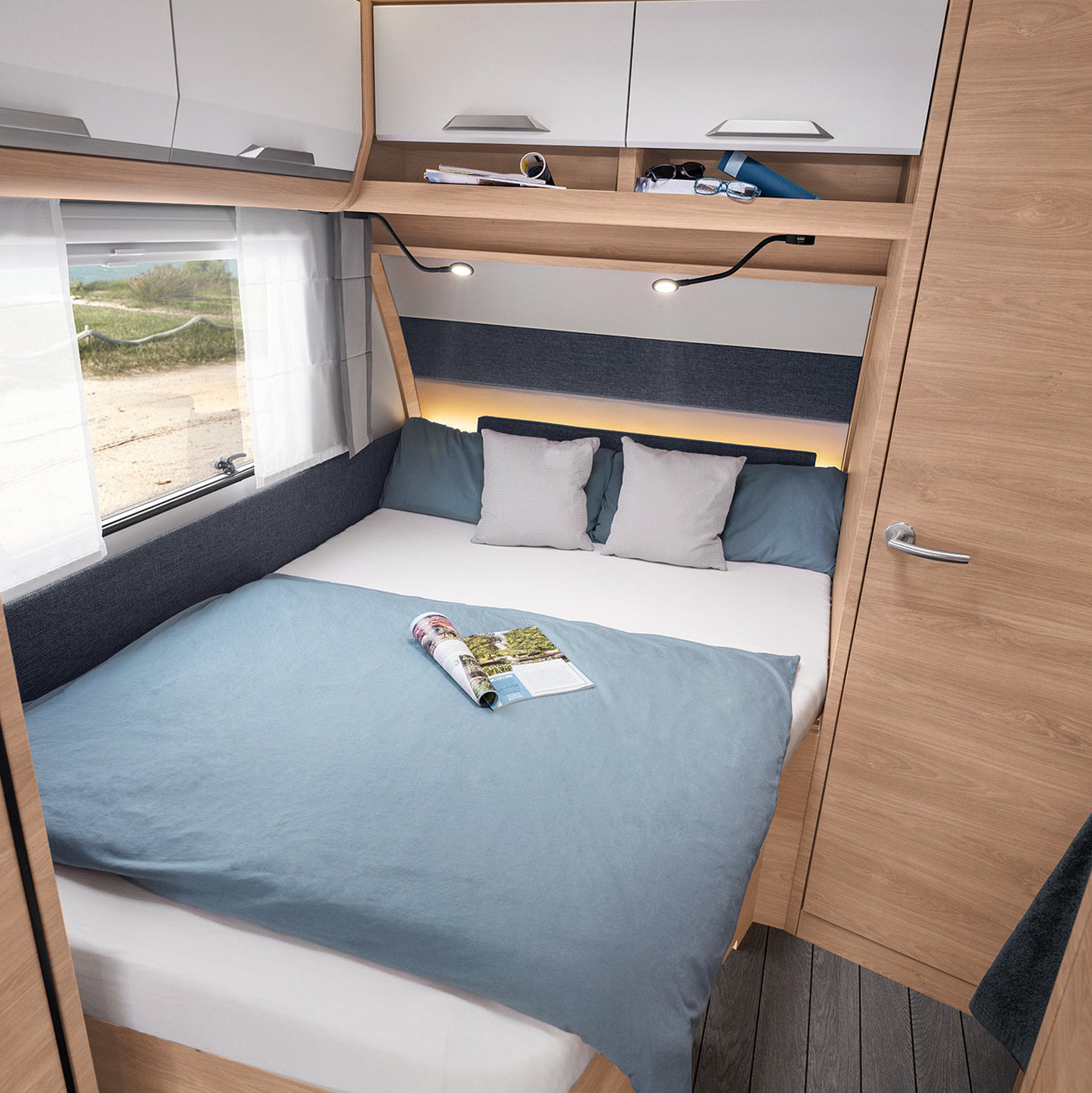 Wohnwagen Knaus Suedwind 60 Years 2025 Doppelbett innen